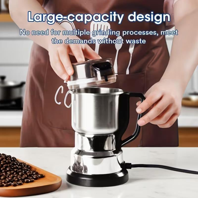 Multi-Functional Electric Grinder, High-Power Coffee Grinder, Multi-Functional Food-Grade Fast Electric Coffee and Grain Grinder, Gift-Grade Espresso Machine, Suitable for Fresh Brewing, Perfect for Coffee and Whole Grain Lovers.
