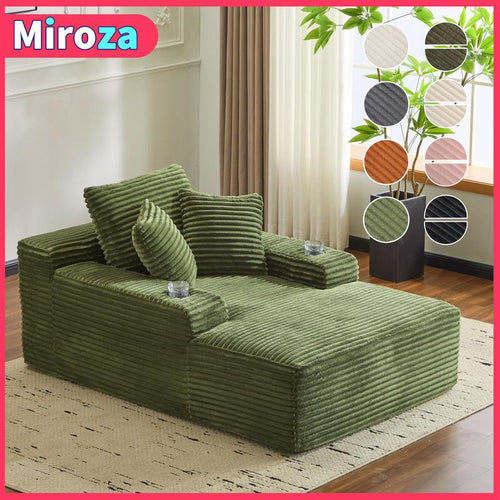 64" Oversized Boneless Cloud Couch Indoor, Plush Faux Fur Sleeper Sofa Couch Bed with 3 Pillows & Wide Armrest,Fluffy Comfy Cloud Sofa,Compression Foam Boneless Couch for Living Room,Bedroom, Reading Chair, Sofa Bed for Single