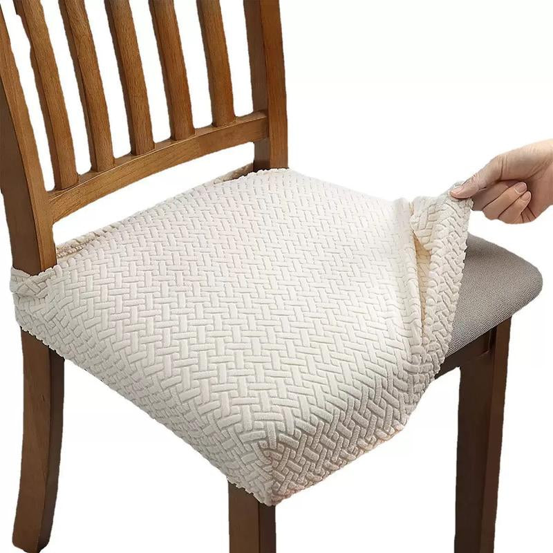 Waterproof Stretch Chair Covers Set of 2/4/6/8 Woven Texture Soft Comfortable Jacquard for Dining Tables Living Rooms Hotel Home Decor