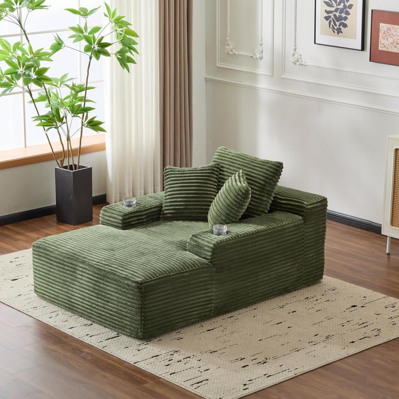 64" Oversized Boneless Cloud Couch Indoor, Plush Faux Fur Sleeper Sofa Couch Bed with 3 Pillows & Wide Armrest,Fluffy Comfy Cloud Sofa,Compression Foam Boneless Couch for Living Room,Bedroom, Reading Chair, Sofa Bed for Single