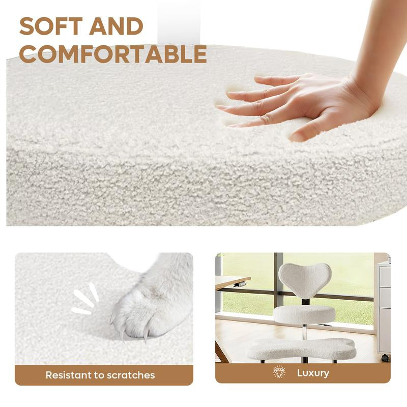 【New Year New Me】Nost & Host Ergonomic Cross Legged Chair, 360° Swivel Meditation Chair with Wheels, Height Adjustable Seat for ADHD, Strong Lumbar Support, Chic Home Office Furniture