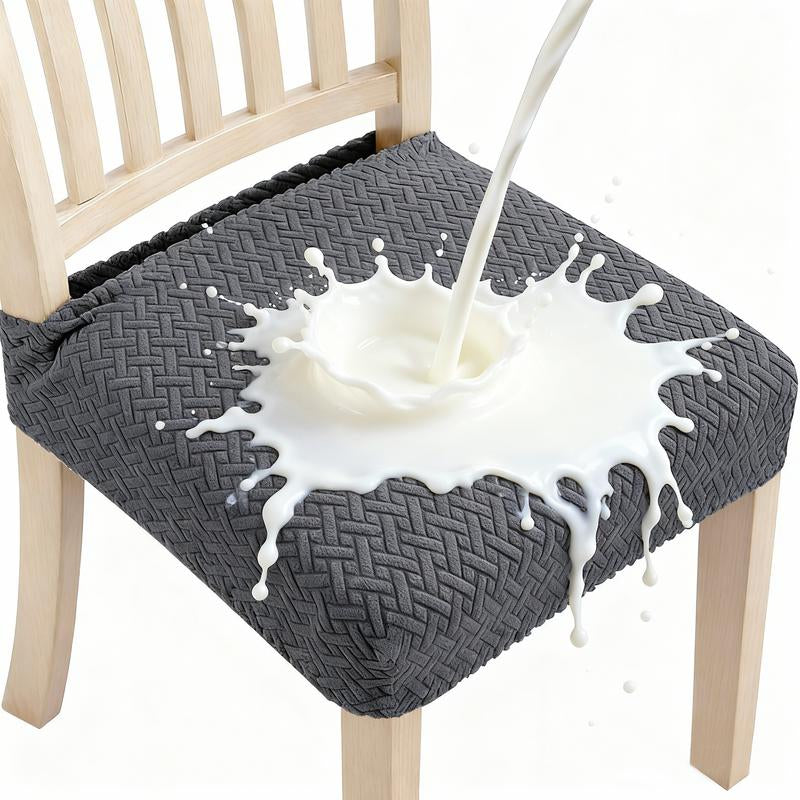 Waterproof Stretch Chair Covers Set of 2/4/6/8 Woven Texture Soft Comfortable Jacquard for Dining Tables Living Rooms Hotel Home Decor
