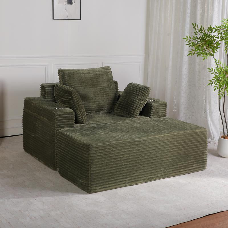 64" Oversized Boneless Cloud Couch Indoor, Plush Faux Fur Sleeper Sofa Couch Bed with 3 Pillows & Wide Armrest,Fluffy Comfy Cloud Sofa,Compression Foam Boneless Couch for Living Room,Bedroom, Reading Chair, Sofa Bed for Single