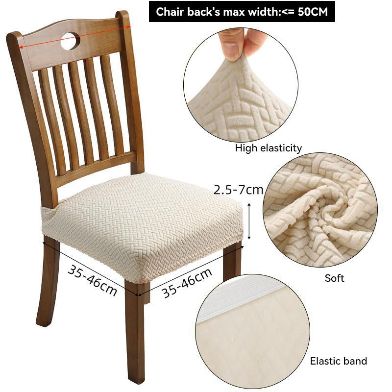 Waterproof Stretch Chair Covers Set of 2/4/6/8 Woven Texture Soft Comfortable Jacquard for Dining Tables Living Rooms Hotel Home Decor