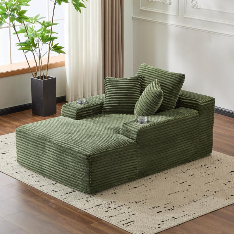 64" Oversized Boneless Cloud Couch Indoor, Plush Faux Fur Sleeper Sofa Couch Bed with 3 Pillows & Wide Armrest,Fluffy Comfy Cloud Sofa,Compression Foam Boneless Couch for Living Room,Bedroom, Reading Chair, Sofa Bed for Single