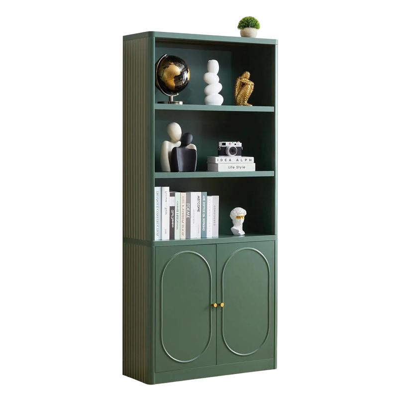 Giratree 70" Tall Bookshelf, 5 Tier Large Wood Bookcase with Doors, Modern Floor Standing Bookshelves and Bookcases, Open Display Shelves with Storage Cabinet for Living Room, Bedroom, Classroom, Office